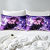 Erosebridal Kids Anime Girl Twin Size Bed Sheets, Japanese Anime Fitted Sheet, Cartoon Girl Bedding Set for Boys Teens Bedroom Decor, Kawaii Japanese Animation Bed Set with 1 Pillow Case - Image 5