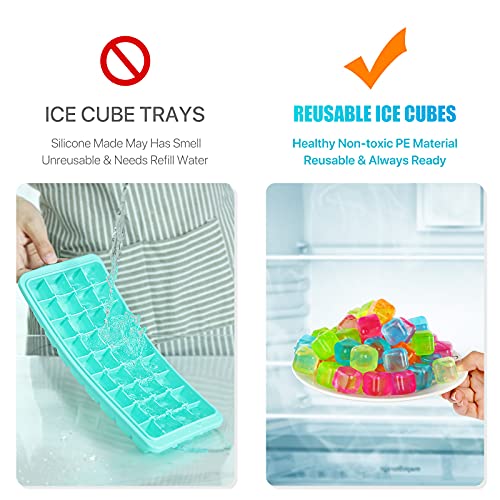 Cubos de hielo reutilizables pack 50 multicolor miniatura 5