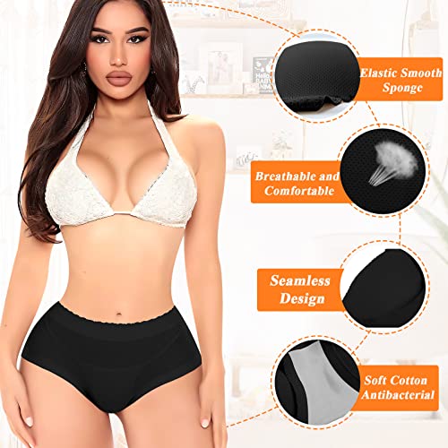 Derca Butt Lifter Panties Padded Underwear For Women Seamless Booty Pads Hip Enhancer Panty (#A1 Black (Briefs),Medium) #TOP3