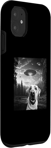 Miniatura 9 de iPhone 14 Pro Alien UFO Selfie Labrador Spaceship Weirdcore Dogs Case
