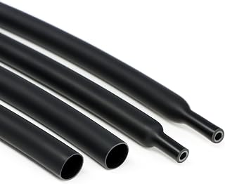 1/4" 3:1 Heat Shrink Tubing, Dual Wall Adhesive Lined Wire Heat Shrink Tube Insulation Sealing Waterproof Oil-Proof Anti-Friction (Black, 16.4ft)