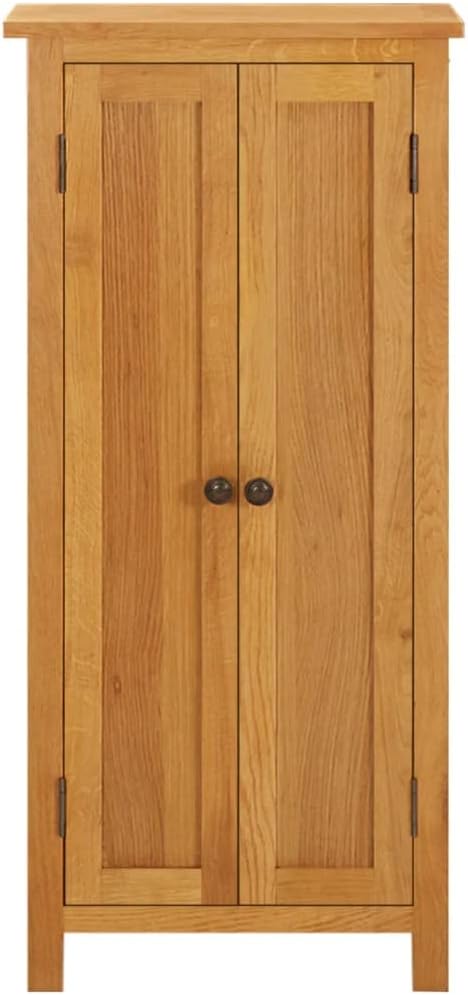 Medium Oak Storage Cabinet with MDF Veneer and Solid Oak Wood Construction for Living Room or Bedroom