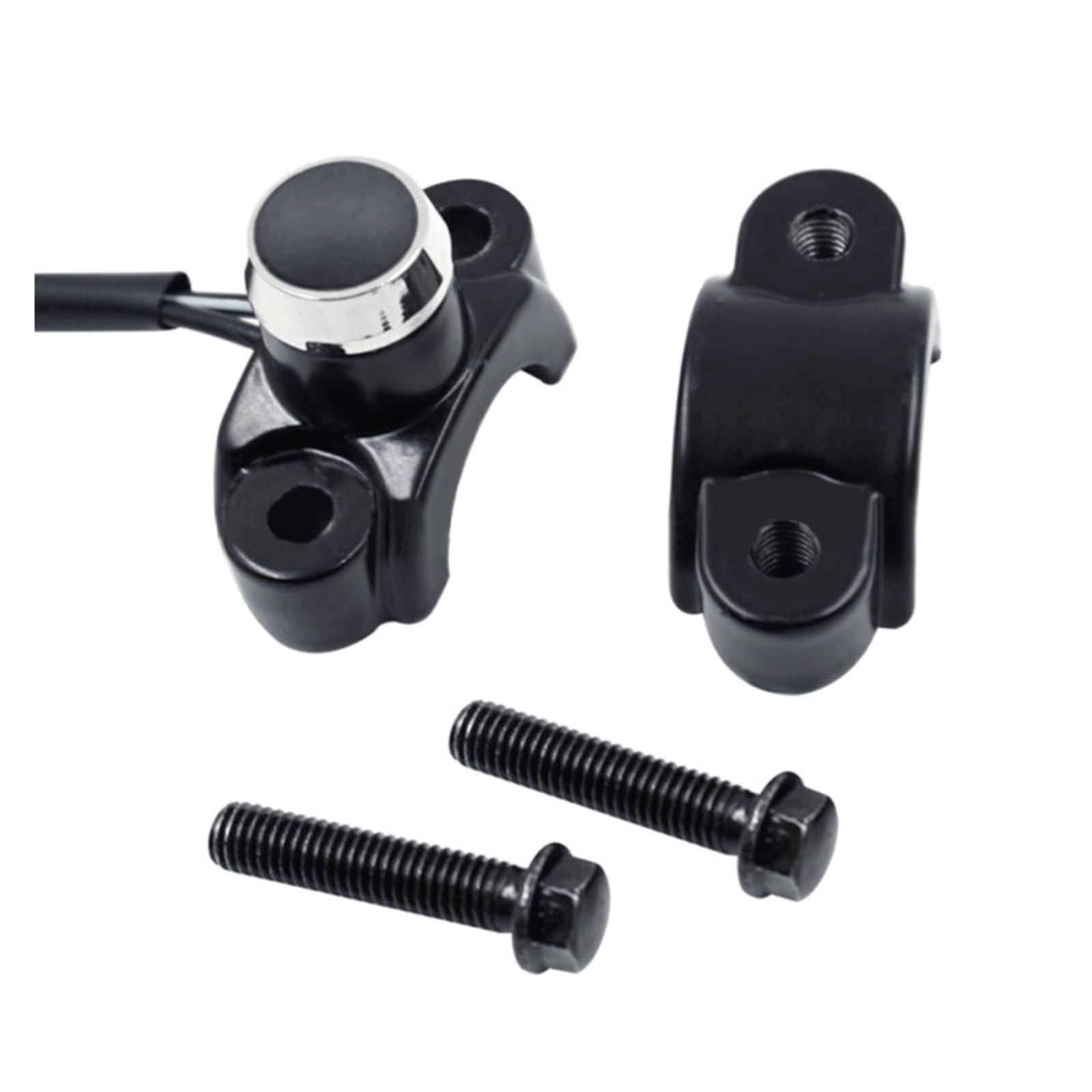 Interruptor de moto para manillar de aluminio con botón momentáneo de arranque y claxon 7