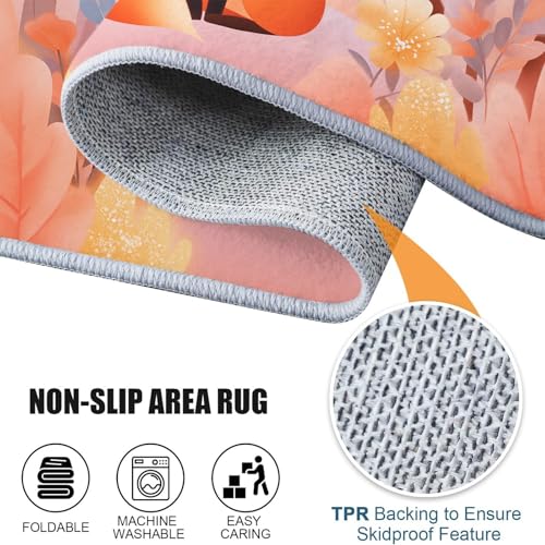 Tapis de chambre renard en velours corail doux et résistant 80 cm - 8