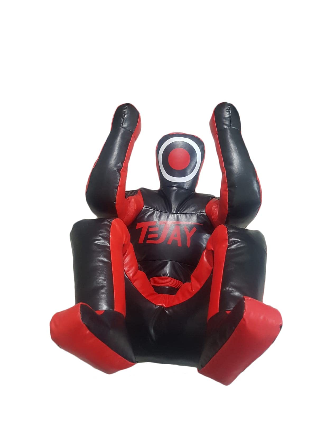 TEJAY - Mannequin de Lutte pour Judo, Sac de Frappe, factice de Lutte BJJ, Position défensive, soumission de JIU Jitsu brésilien, Auto-défense, en Vinyle, 177,8 cm, Non rempli, Noir, L
