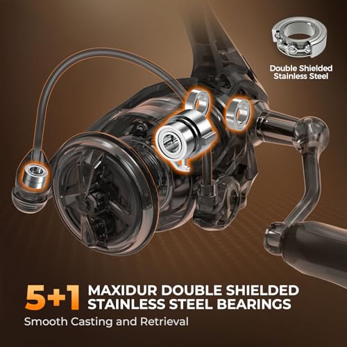 Image of KastKing Lethal Blaze Spinning Fishing Reel, 17.6LBs Max Drag, 5.2:1 Gear Ratio, Ultra-Smooth Freshwater & Inshore Spinning Reel, CNC Aluminum Spool, Ideal for Bass & Trout Fishing