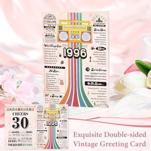 Image of 30th Birthday Gifts for Women Birthday Gifts for 30 Year Old Women Cool 1966 Gift ideas for Woman Unique 30th Presents for Her Happy 30th Bday Decoration for Daughter Ladies Friend Wife Coworker