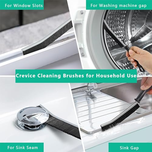 Image of 2 Pcs Gap Cleaning Brush, 2023 New Hard Bristle Crevice Cleaning Brush, Grout Cleaner Scrub Brush Deep Tile Joints,Multifunctional Crevice Cleaning Brush for Bathroom, Kitchens Tiles Window Slots