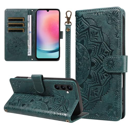 �X�}�z�P�[�X �Ή��@�� for Samsung Galaxy A57 5G �X�}�z�P�[�X�y�t���b�v�� �X�^���h�t�� �J�[�h�z���_�[ �������[ �}�O�l�b�g���� �E�H���b�g�zGreen