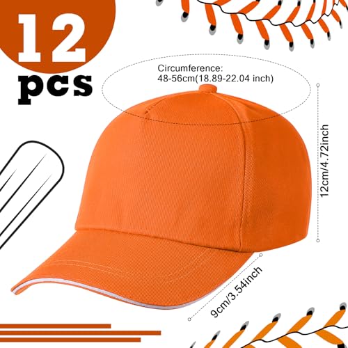 Image of Shyyween Kids Baseball Caps Youth Adjustable Plain Baseball Hats Cotton Blank Hats Bulk for Girls Boys Sport Team