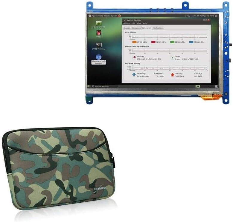 BoxWave Case Compatible with Odroid 7U7A Plus HDMI Display (7 in) - Camouflage Suit with Pocket, Neoprene Camo Suit Zipper Pocket for Storage