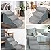 MEJYJEM 3 Steps High Density Foam Dog Stairs Ramps,Non-Slip Pet Steps for Older Dogs,Pet with Joint Pain, Sofa Bed Ladder for Cats