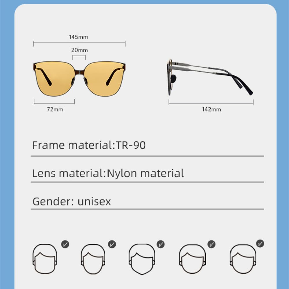 Gafas de sol plegables de metal Marco de acero inoxidable Lentes de nailon Gafas de playa al aire libre UV400 Unisex