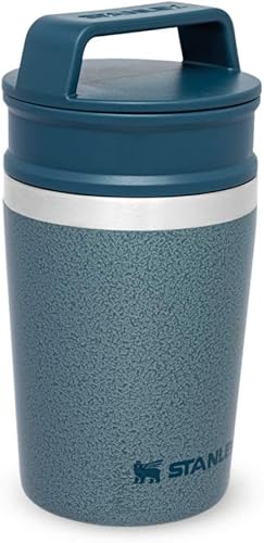Stanley Adventure Shortstack - Taza de viaje de 0.23 litros8 onzas Hammertone Ice a prueba de fugas Anillo en D integrado para enganchar paquetes