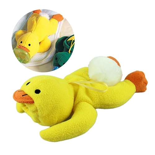 Miniatura 8 de Toyvian Cubierta de biberón Alimentador de pato Funda amarilla de felpa para soporte de botella Animal de peluche