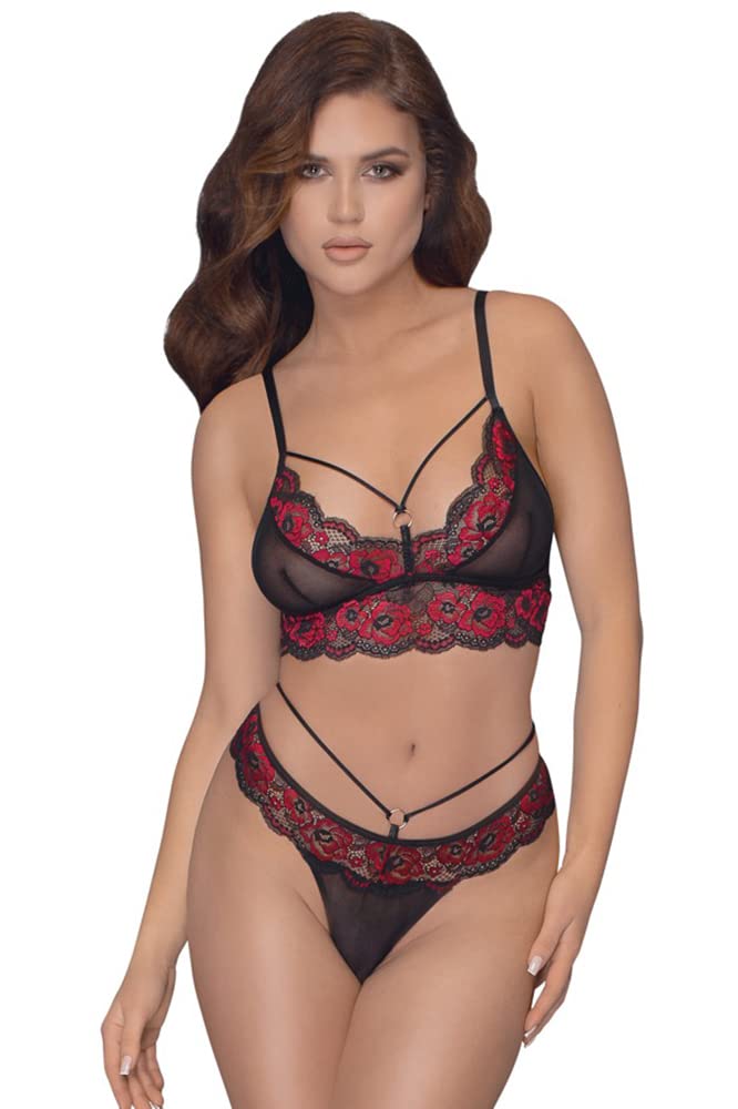 Ensemble Soutien-Gorge Cottelli L Noir maintien parfait silhouette