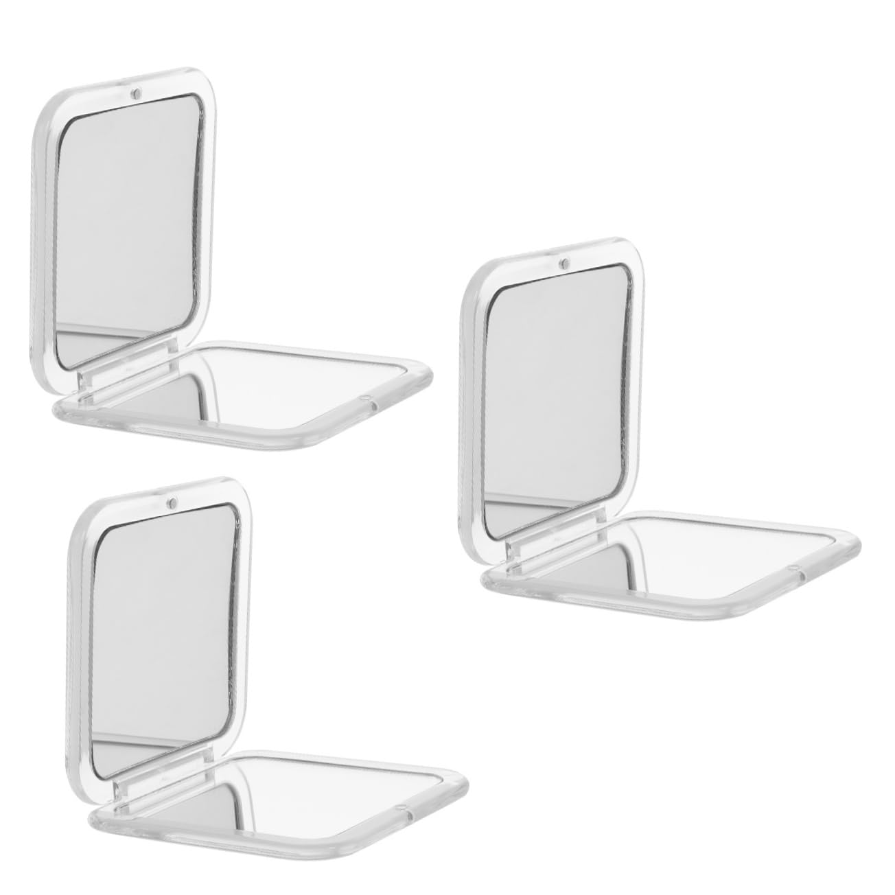 PACKOVE 3 Piezas Espejo de tocador Plegable pequeño Espejo Compacto de tocador con luz Portátil de Viaje Iluminado s compactos de Viaje de Aumento Vidrio