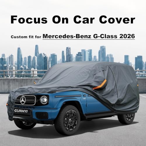 Image of GUNHYI Premium Car Cover Custom Fit Mercedes-Benz G-Class(2019-2026), 16 Layers Heavy Duty Car Cover Waterproof All Weather with Zipper Door for Sun Rain Snow Dust Uv Protection