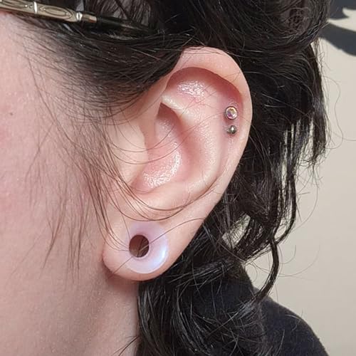 10G-50mm Clear Silicone Gauges for Ear Double Flared Ear Gauges Tunnels Flexible Plugs Tunnel Earrings for Women Men2