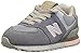 New Balance Boys' 574v1 Vintage Surf Sneaker, Gunmetal/Steel, 3 W US Little Kid