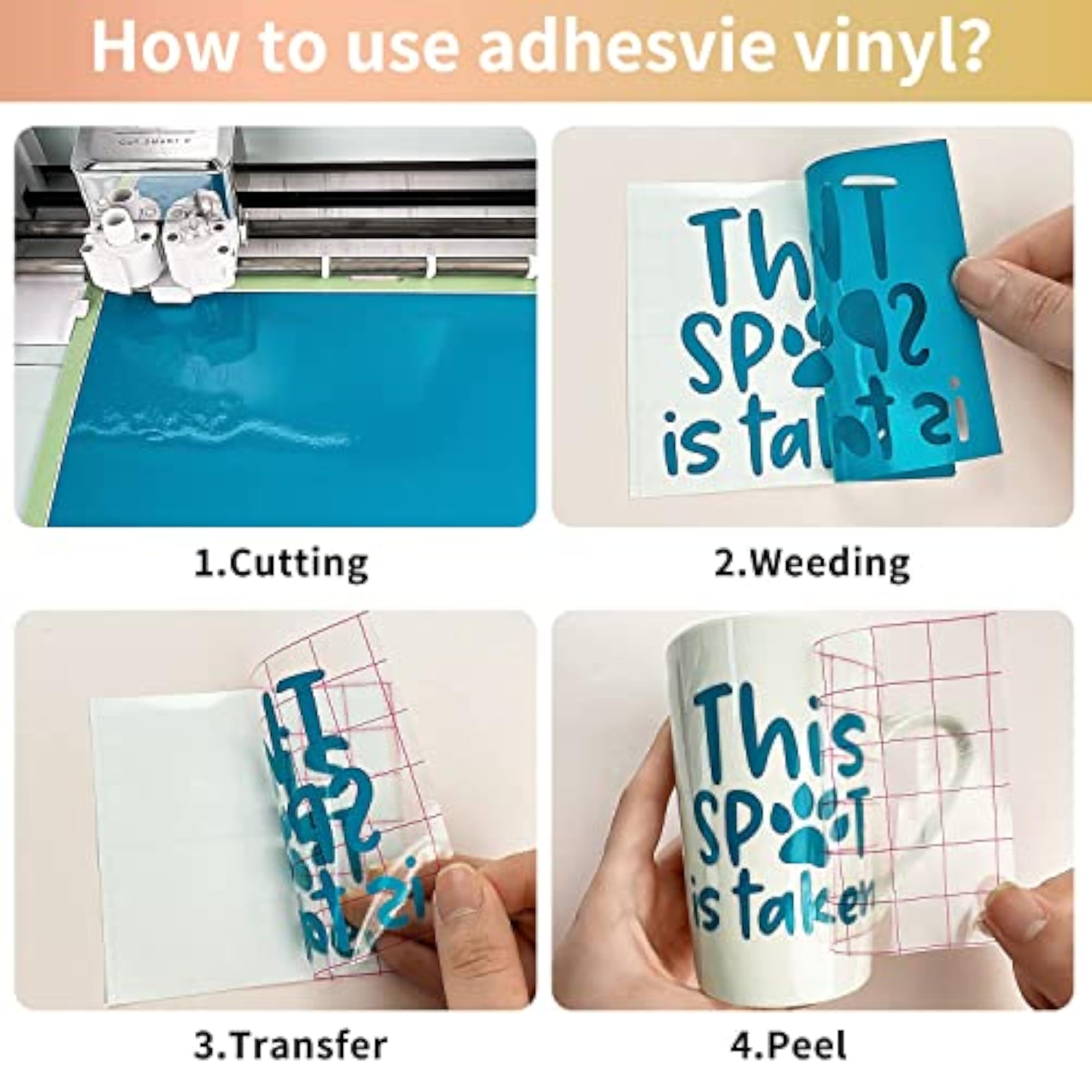 Permanent Self Adhesive Sheets, 12" X 12"