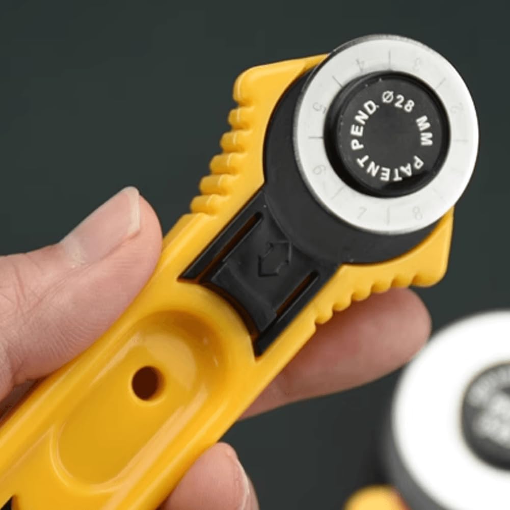 Taglierina Rotante Lankater 28mm - Per Tessuti, Carta E Pelle, Con Lama In Acciaio E Sicurezza - Foto 11