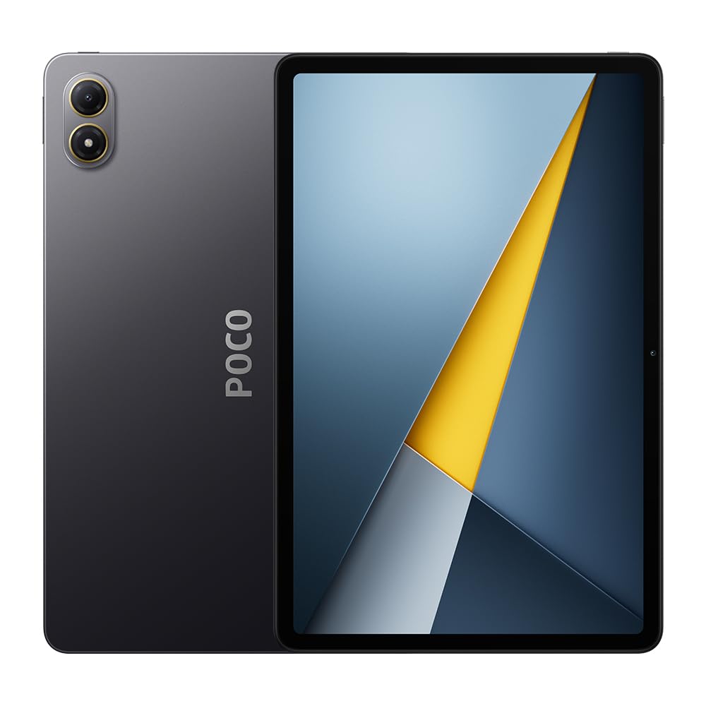XIAOMI Tablette POCO Pad M1, 12.1", 8+256 Go, Noir, HyperOS 2, 33W, Écran IPS LCD, 12000 mAh, Écran 12,1" 2,5K 120 Hz, Dolby Atmos, Protection des Yeux, Snapdragon 7s Gen 4, sans NFC, avec Chargeur