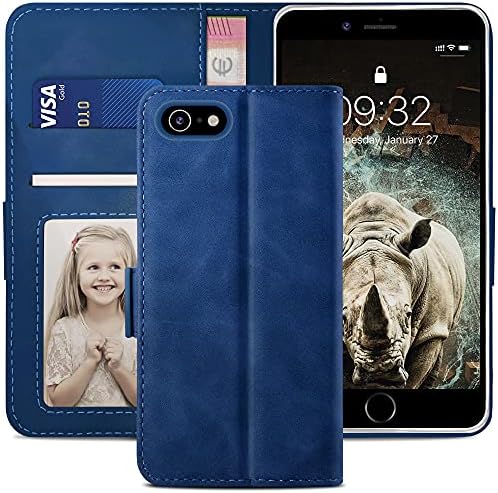 YATWIN Case Compatible for iPhone X/XS, Magnetic Closure Flip Leather Wallet Case with Tempered Glass Screen Protector Kickstand Phone Cases Cover Compatible for iPhone X/XS - Black