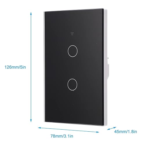 Miniatura 8 de Dioche Interruptor inteligente de 2 vías, interruptor de control de luz de pared inteligente para pared para luces de control o electrodomésticos