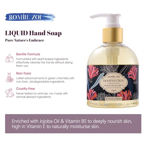 Image of ROMIIE ZOI Liquid Hand Soap with Gift Box - Honeysuckle - 260ml / 8.7 fl.oz