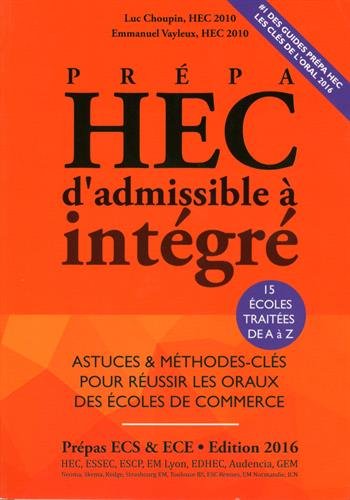 Prépa HEC, d'admissible à intégré