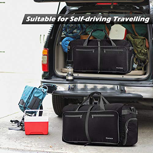 Gonex 150L Travel Duffel Bag Foldable Extra Large Duffle Bag XL Heavy Duty for Men Women for Luggage Shopping Black