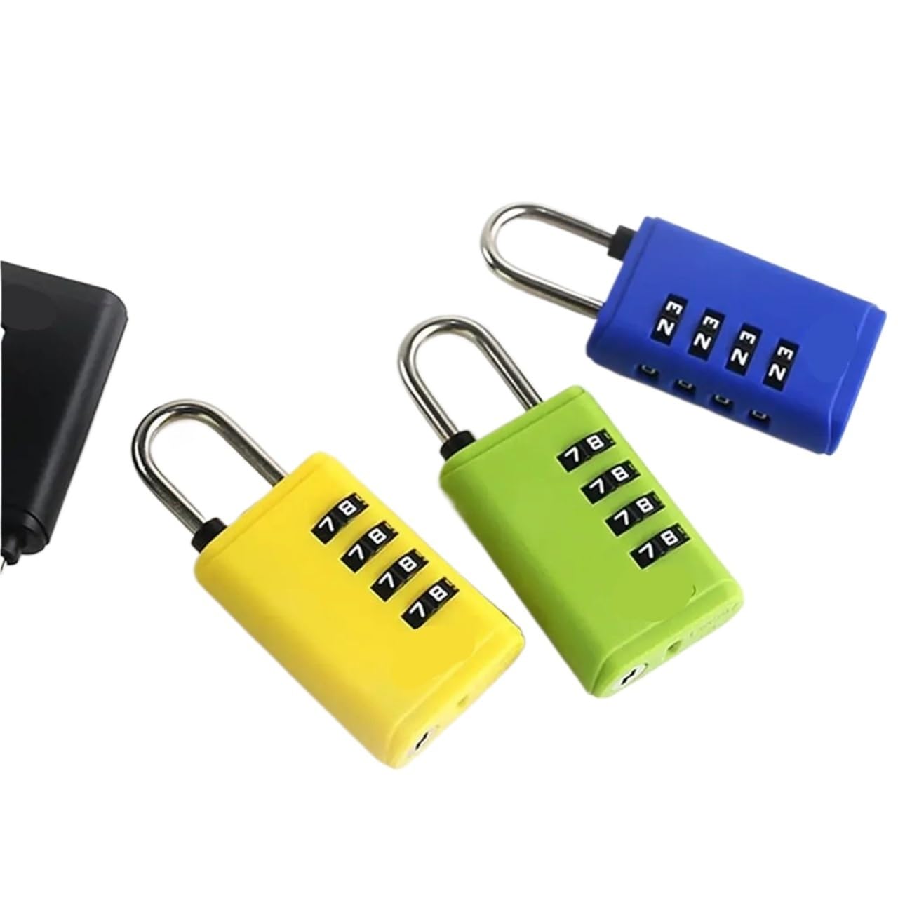 Candado de seguridad portátil para maleta de viaje, con combinación de 4 dígitos, 1 unidad, color naranja