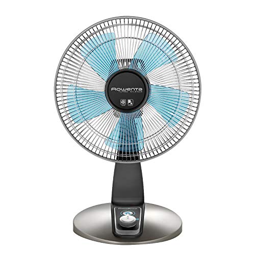 Rowenta VU2531 Turbo Silence Oscillating 12-Inch Table Fan Powerful and Quiet, 4-Speed, Bronze