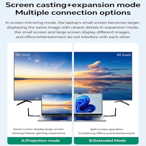 Image of 50M Wireless HDMI Video Audio Transmitter Receiver Extender Display Adapter Dongle for TV Box Wireless HDMI Transmitter and Receiver, 164FT Long Range 2.4G /5G 1080P ABS (Silver).