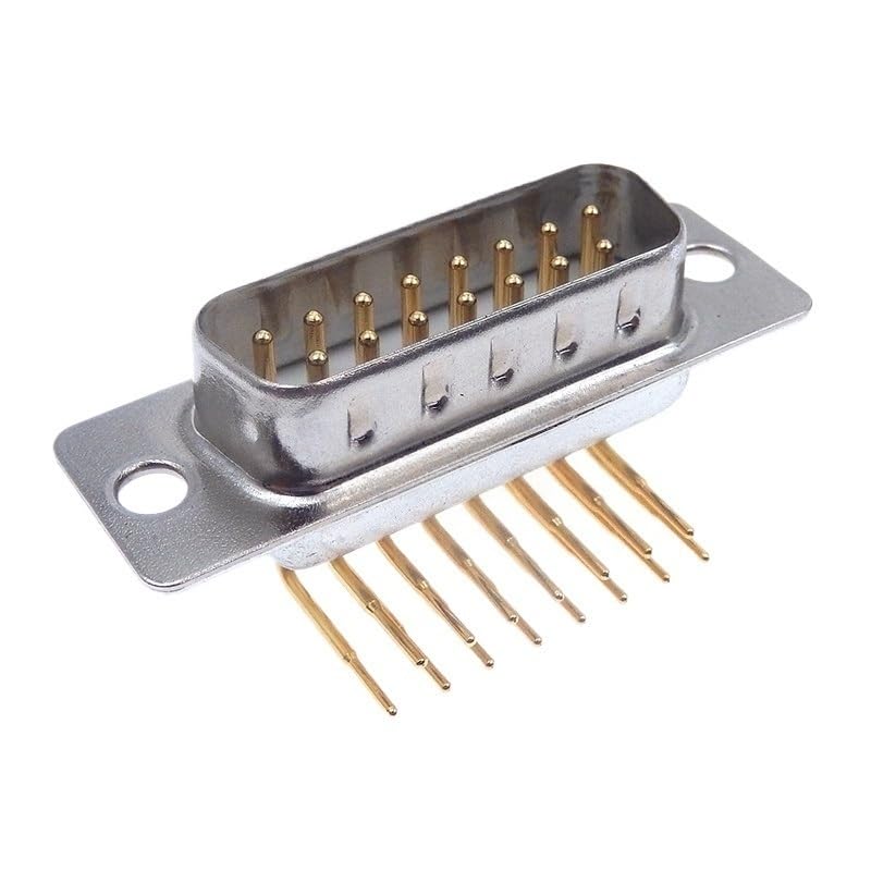 Image of 1PCS Gold Plated DR9 DR15 DR25 DR37 Male Female 90-Degree Board D-Sub Mounting DB9 DB15 DB25 DB37(DR15 Male)