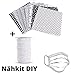 Produktbild FILWO Baumwollstoff meterware Stoffpaket 8 Stück 50 x 50 cm - Stoffe zum nähen Schutzmaske, Patchwork Baumwolle nähstoffe mit 10m Gummiband (blau)