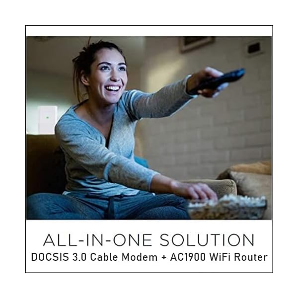 Motorola MG7550 Modem WiFi Router Combo with Power Boost Approved by