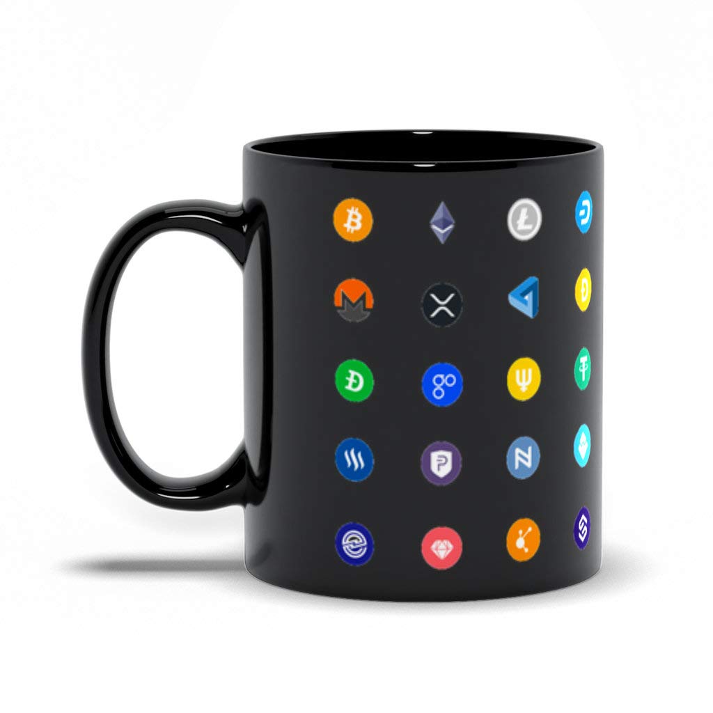 Crypto Novelty Mug Funny Crypto Mug With Icon Designs - 11oz Novelty Coffee  Cup For Crypto Lovers & Office Gifts Cryptocurrency Gift