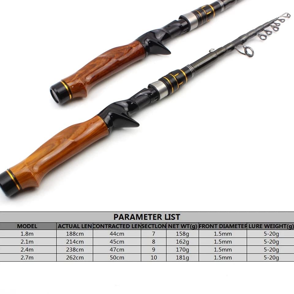 Tige de truite 5-20g en carbone de 2.1m pour lancer précis - 3