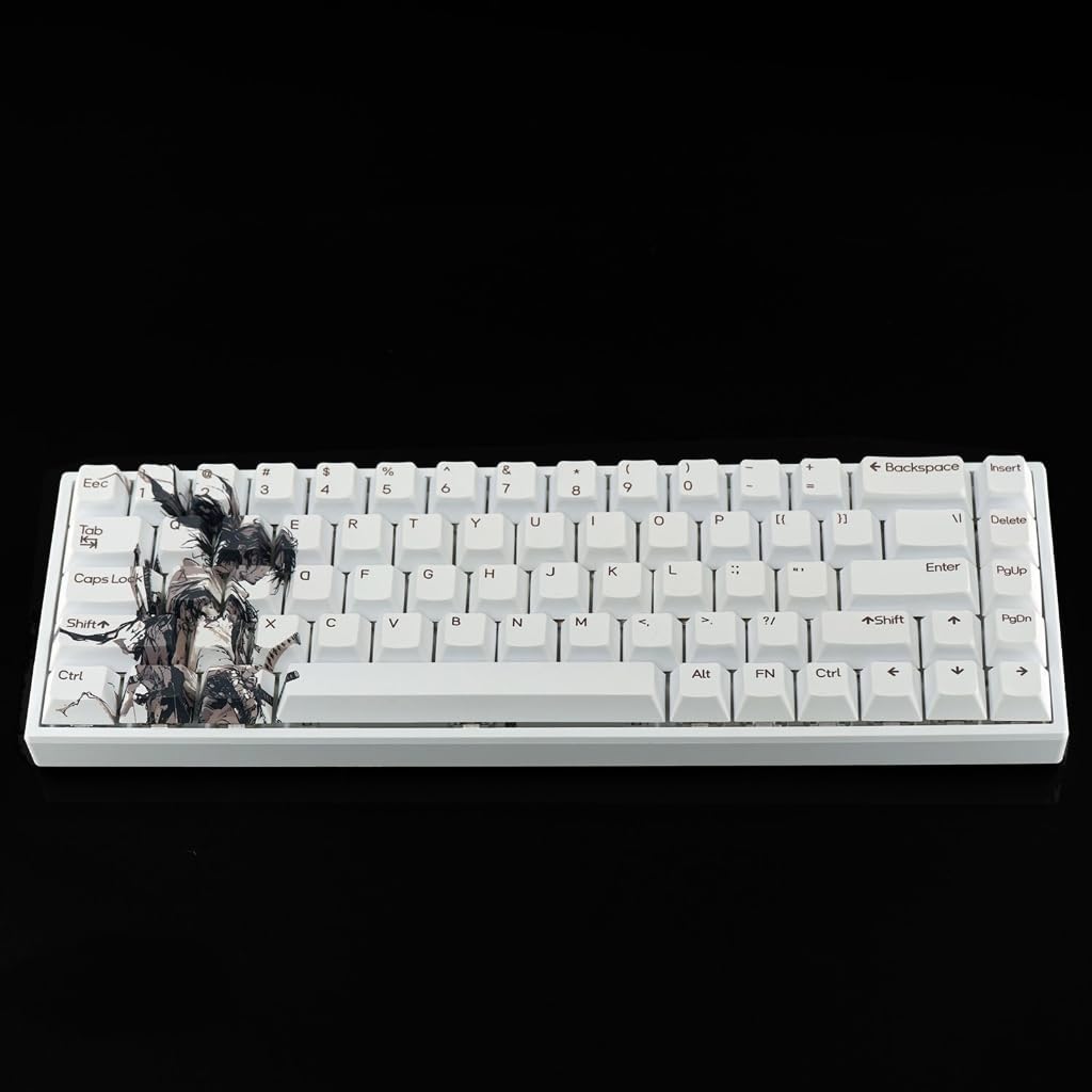 75Key PBT Keycaps Set for Mechanical Keyboards Original Height Unique Swordman