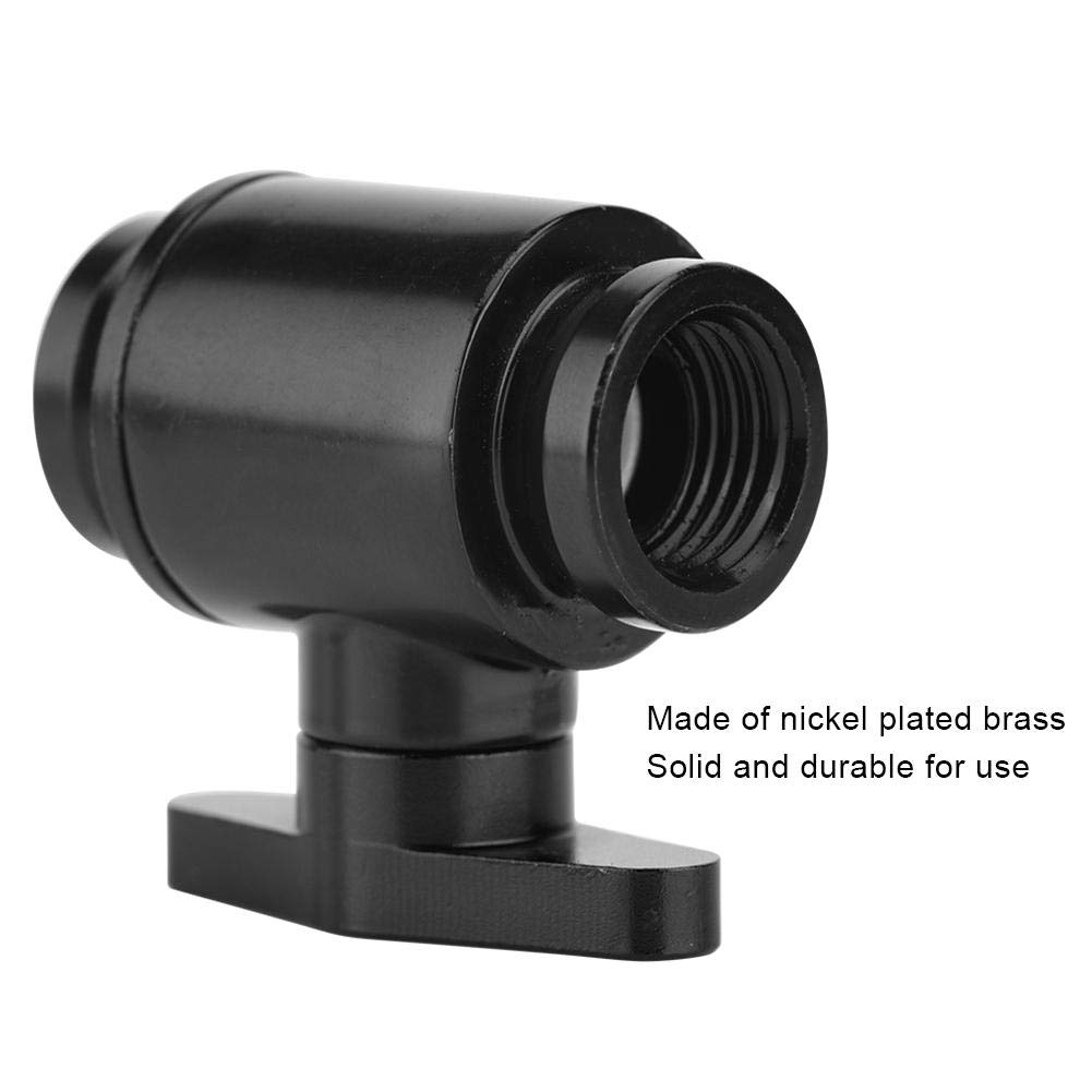 Valvola A Sfera Per Water Cooling PC | Filettatura G1/4 | In Ottone Nichelato | Maniglia Rossa - Foto 6