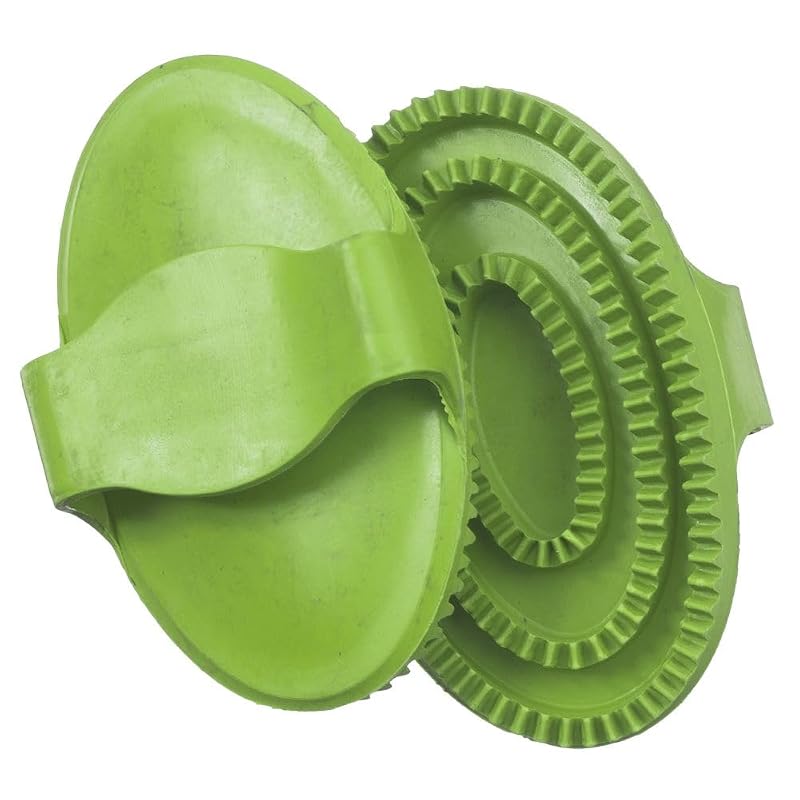 Rasqueadeira de Borracha para Cavalos Tough 1 Grande Neon Green Tamanho Único