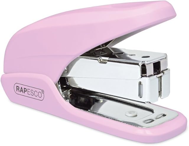 Rapesco 1337 X5-Mini Less Effort Stapler, Candy Pink