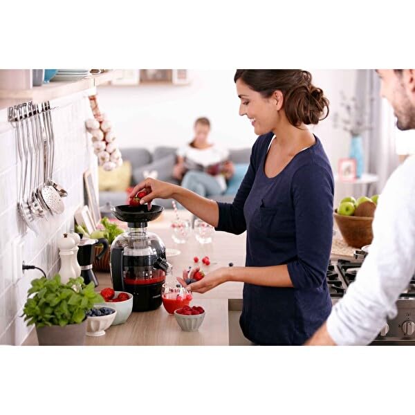 Philips Entsafter – 500W, 1.5L, HomeID-Rezepte-App, QuickClean (HR1832/00), 400 Watt, 1 Liter, 23 x 23 x 42 cm, Schwarz – Bild 3