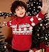 Christmas Sweater for Boys Girls Xmas Long Sleeve Shirts Snowflake Button Fall Holiday Pullover 9-10 Years Red