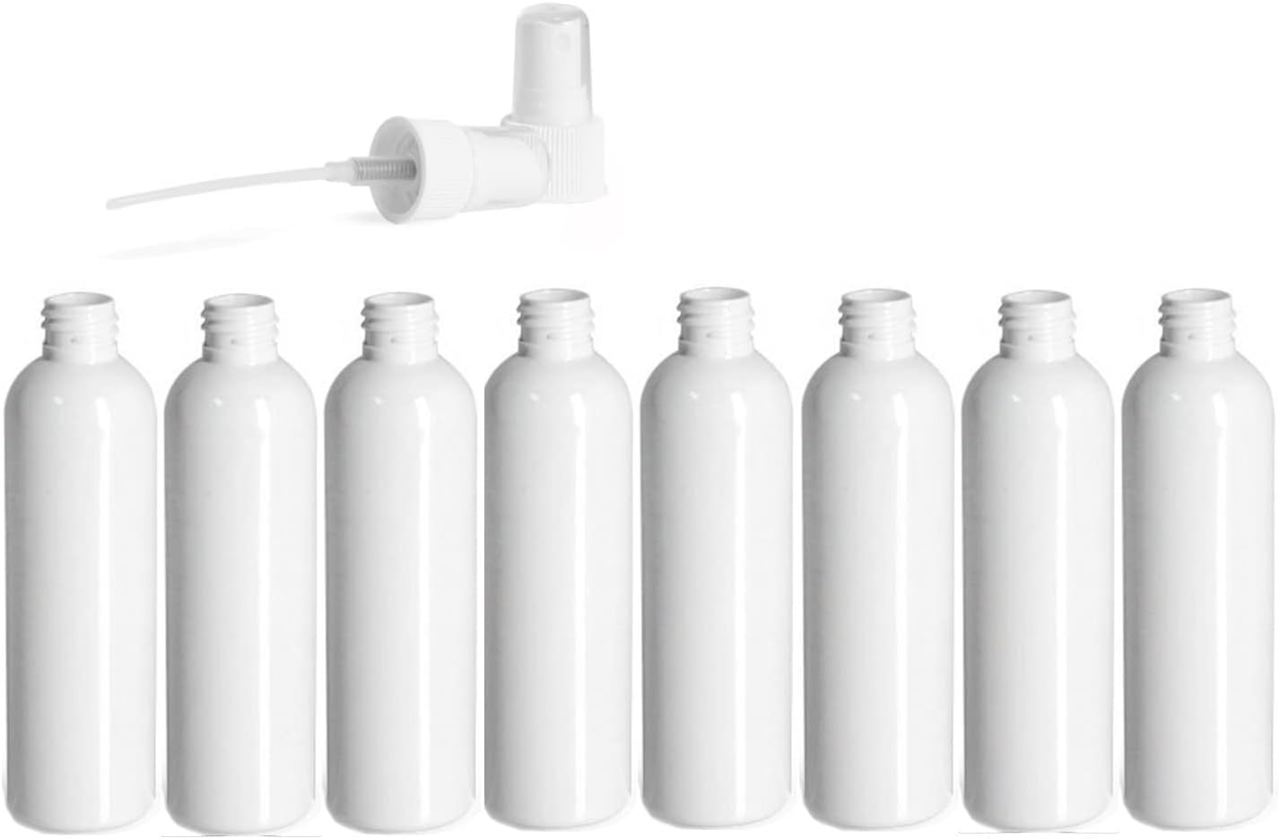 Hunky Dory 6pcs 100ml Empty Plastic white Refillable Fine Mist white Spray Bottle for Saloon,Costemic, Hand Sanitizer, Toner, Perfume, Lotion, Oil, Travel use.-picture-51