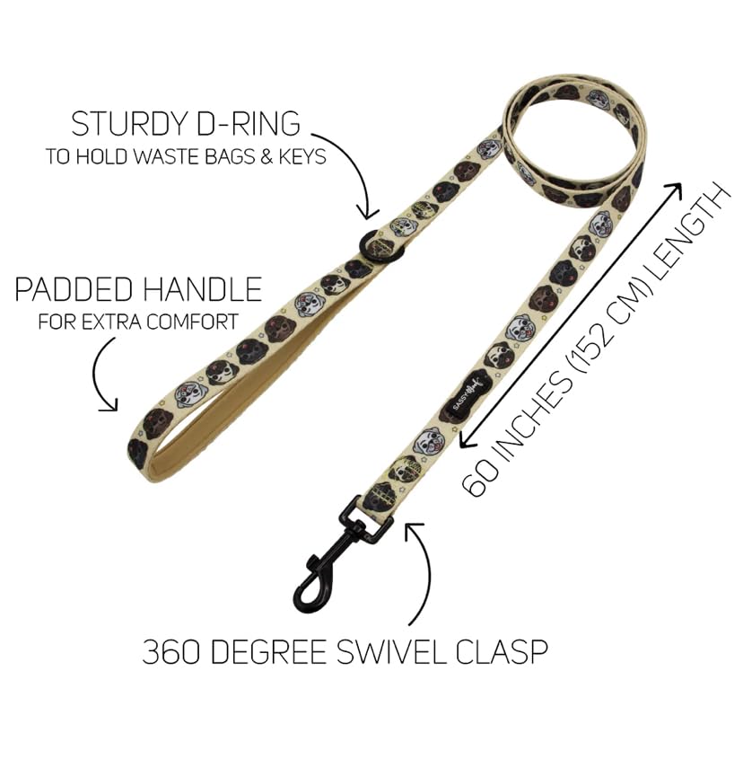 Amazon | SASSY WOOF パグ柄リード DOG LEASH - IT'S A PUG'S