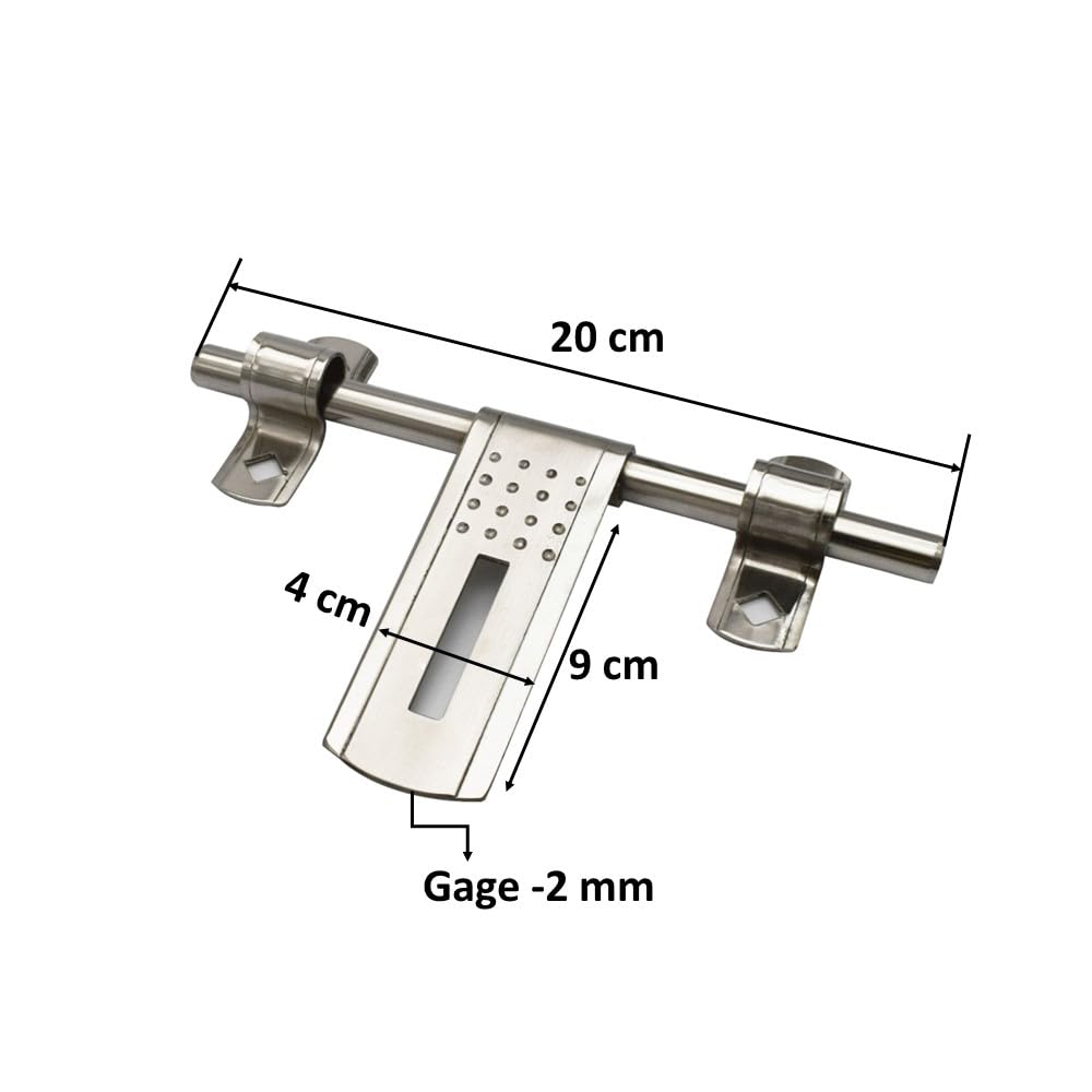 RAB Aldrop Stainless Steel Aldrop for Main Doors Pack of 6 (Code:- ALD 8" DOT, Size:- 2mm Full Gage) — Amazon image 3