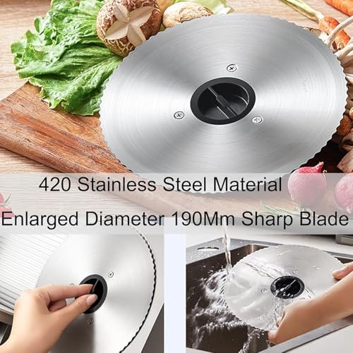 電動ミートスライサーシュレッダー、折りたたみ式デリスライサー、ステンレススチールブレード付き、キッチンやスーパーマーケットでの正確な